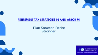 Retirement Tax Strategies in Ann Arbor MI for Smart Savings