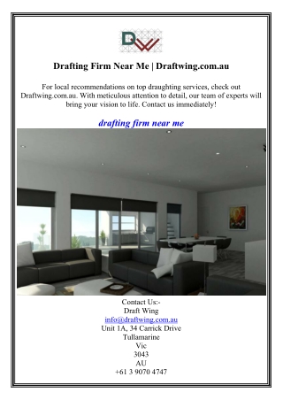 Drafting Firm Near Me Draftwing.com.au