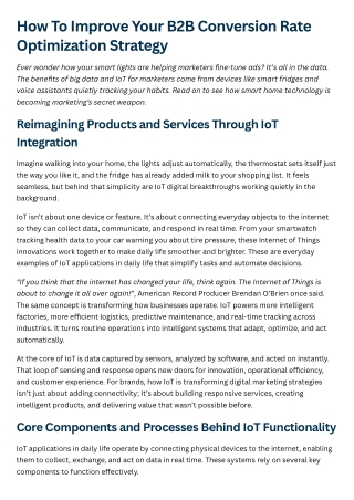 How To Improve Your B2B Conversion Rate Optimization Strategy