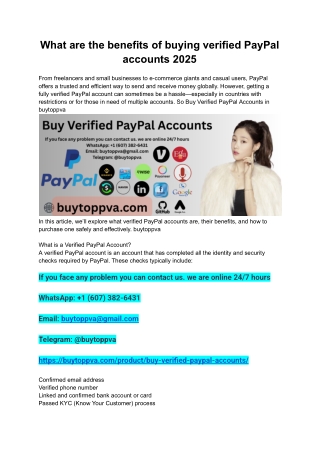 What are the benefits of buying verified PayPal accounts 2025