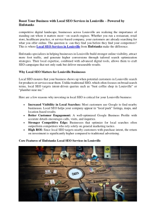 Local SEO Services in Louisville