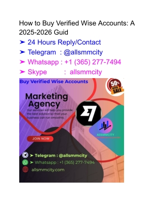 How to Buy Verified Wise Accounts_ A 2025-2026 Guid