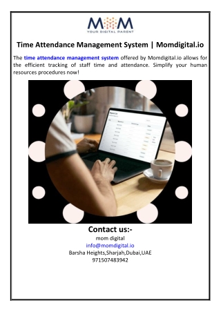 Time Attendance Management System | Momdigital.io