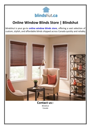 Online Window Blinds Store | Blindshut