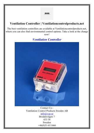 Ventilation Controller Ventilationcontrolproducts.net