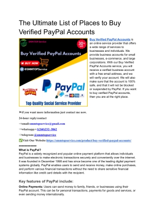 The Ultimate List of Places to Buy Verified PayPal Accounts