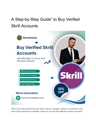 A Step-by-Step Guide” to Buy Verified Skrill Accounts