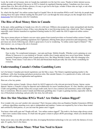 Best Online Slots Site for Canadians