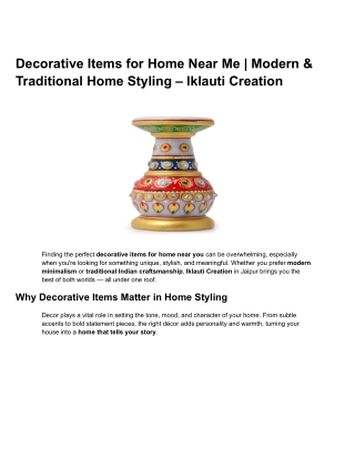 Decorative Items for Home Near Me | Modern & Traditional Home Styling