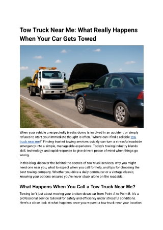Tow Truck Near Me_ What Really Happens When Your Car Gets Towed