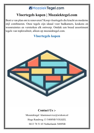 Vloertegels kopen  Mozaiektegel