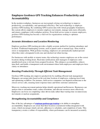 employee geofence gps tracking