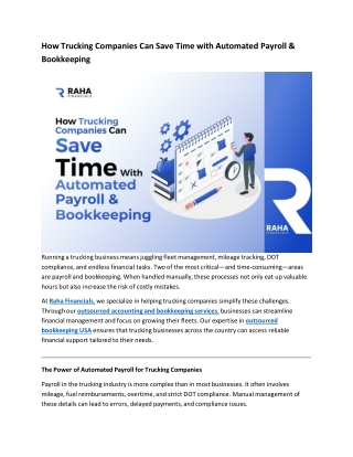 How Trucking Companies Can Save Time with Automated Payroll & Bookkeeping