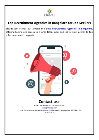 Top Recruitment Agencies in Bangalore for Job Seekers