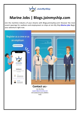 Marine Jobs | Blogs.joinmyship.com