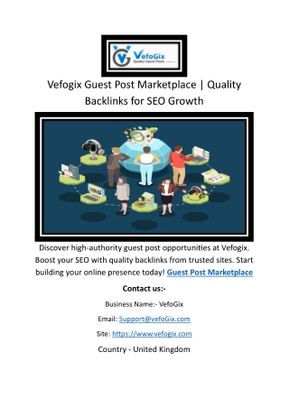 Vefogix Guest Post Marketplace | Quality Backlinks for SEO Growth