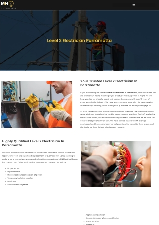 Level 2 Electrician Parramatta