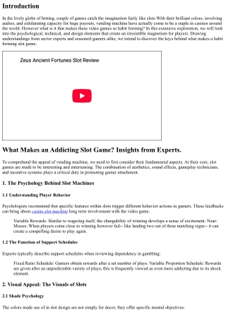 What Makes an Addictive Port Game? Insights from Specialists.