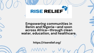 Rise Relief – Transforming Lives Through Water Charity Africa Programs