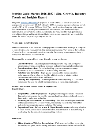 Premise Cable Market