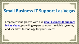 Small Business IT Support Las Vegas