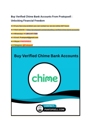 How to Buy,Verified, Chime Bank Accounts in 2025