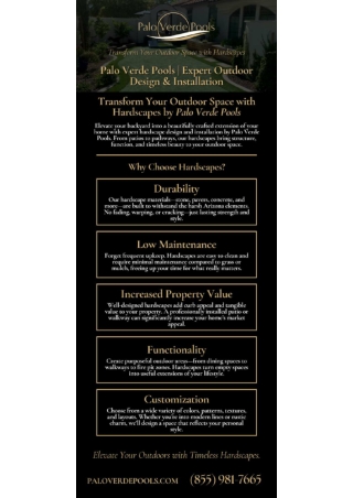 Expert Hardscape Design & Installation by Palo Verde Pools