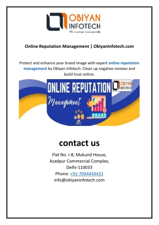 Online Reputation Management