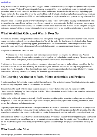 Free Online Courses from Wealthlink.net: Start Learning Today