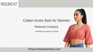Cotton Kurta Sets for Women By Reepeat