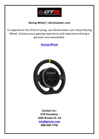 Racing Wheel | Gtrsimulator.com