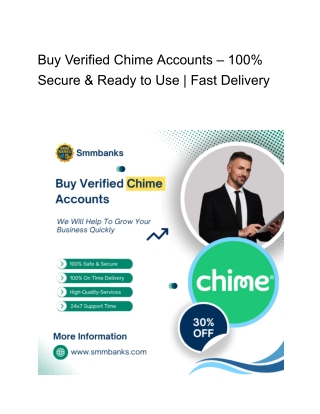 Buy Verified Chime Accounts – 100% Secure & Ready to Use _ Fast Delivery