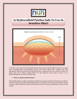 Is Hydrocolloid Patches Safe To Use In Sensitive Skin