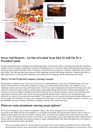 10 Imaginative Catered Lunch Ideas For The Workplace