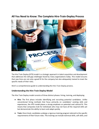 All You Need to Know -The Complete Hire-Train-Deploy Process