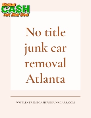 Fast & Reliable Junk Car Removal Services in Atlanta