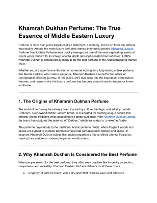Khamrah Dukhan Perfume_ The True Essence of Middle Eastern Luxury