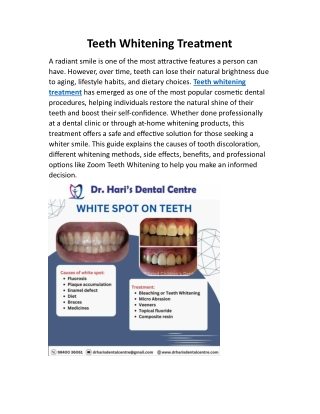 Teeth Whitening Treatment