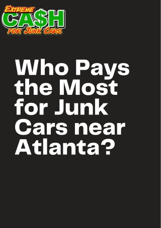 Who pays the most for junk cars near Atlanta