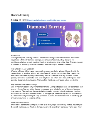 Diamond Earring