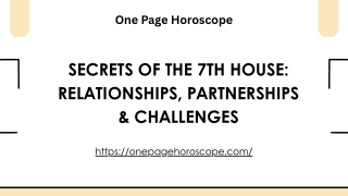 Secrets of the 7th House: Relationships, Partnerships & Challenges