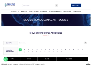 Mouse Monoclonal Antibodies