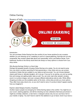 Online Earring