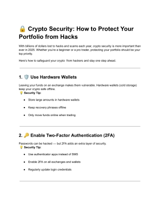 Crypto Security  How to Protect Your Portfolio from Hacks