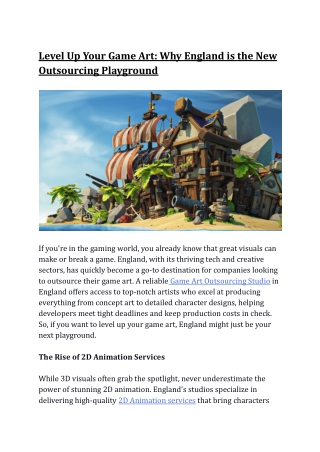 Level Up Your Game Art_ Why England is the New Outsourcing Playground