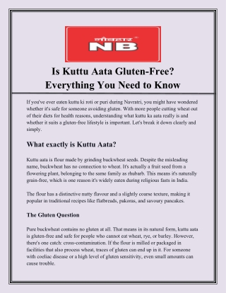 Is Kuttu Aata Gluten-Free_ Everything You Need to Know