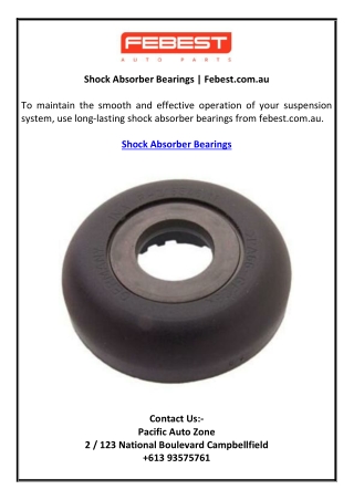 Shock Absorber Bearings | Febest.com.au