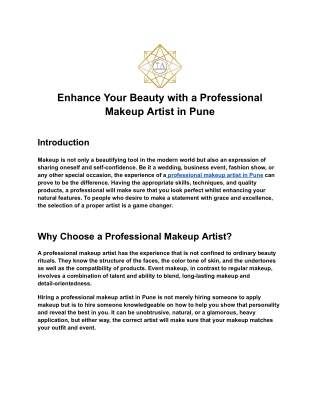 Professional Makeup Artist in Pune