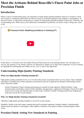 Meet the Artisans Behind Roseville_s Finest Paint Jobs at Precision Finish