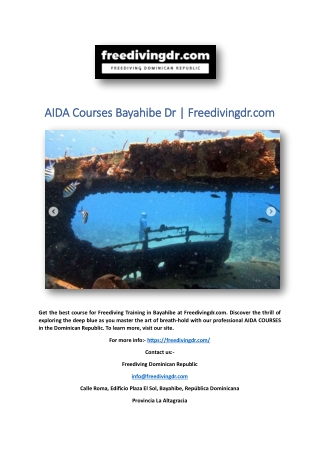 AIDA Courses Bayahibe Dr | Freedivingdr.com
